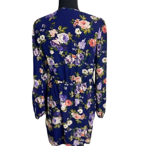 #141 LULUS Blue Floral Mini Dress - Picture 2 of 7